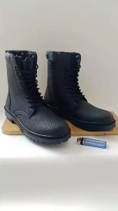 Sepatu pdl kulit jeruk resleting rekomendasi dinas kerja pria tni polisi brimob security