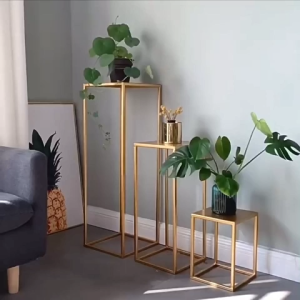 🎈ชุด 3 ชิ้น🎈 ชั้นวางกระถางต้นไม้ แสตนโปร่งหน้าเล็ก ขาตั้งแจกันดอกไม้ ขาตั้งกระถางต้นไม้ ฉากงานแต่ง/งานเลี้ยง/งานปาร์ตี้