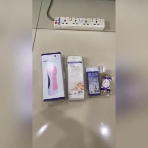 4in1waxing set portable wax machine handheld wax heater Salon Soft wax hair removal kit