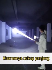 【300 jam tanpa mengisi daya】Mini Senter police swat Portabel Zoom senter super terang Mini Rechargeable 18650 Baterai