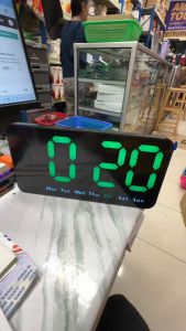 Jam Meja Digital Kalender Alarm Clock Temperature Jam Dinding 6638