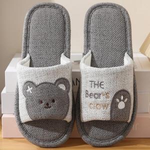 Besee | All-Season Indoor Non-slip Quiet Cotton Linen Sandals