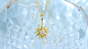 0.3ct Lab Grown Diamond Pendant Necklace S925 Sterling Silver (High-Grade Gold Plated Tarnish & Blackening Resistant) - Meaningful Gift for Guidance Hope & Protection-CRITI RORA