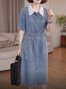 DAIXIANGFEIZI | Summer New Big Size Short Sleeve Mid-Length Dress Petite Suitable