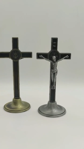 Metal Cross St. Benedict Creative Religious Caring Cross Holy Land Souvenirs Bronze High-Quality Holy Land Souvenirs