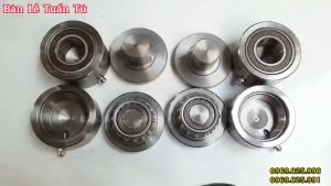 (Bộ 4 cái) D60mm lắp 2 vòng bi - Chịu lực cửa 300-400kg/ cánh