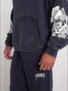 Relaxed Streetwear Style Skeleton Print Outfit