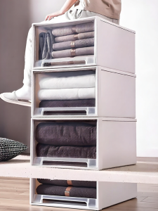 Drawer-type Transparent Plastic Storage Cabinet