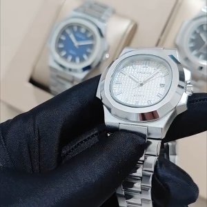 【 In Stock 】Hot Selling Nautilus Steel Band Watch Calendar Luminous Mens Quartz Watch High-end Casual Business Watch Jam Tangan Nautilus Steel Band钢带手表
