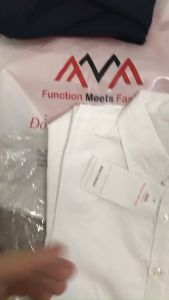 Áo sơ mi trắng học sinh cấp 3 thương hiệu FMF chất Poly siêu mát bền màu áo sơ mi nam ngắn tay áo sơ mi trắng nữ