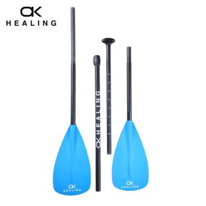 BlueTough-Adjustable Kayak Paddle 3 Piece Compact Paddle Inflatable SUP Three-Hole Button Rotatable Angle