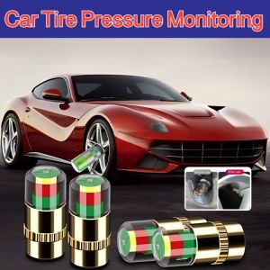 Tire Air Pressure Monitor Cap AntiSkid Wheel Teeth AntiTheft Car Sensitive Detection Sensor Indicator Alert Tyre Air Gauge Monitoring Device