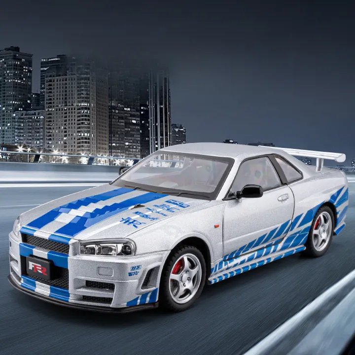 Chezhi%201:24%20Sang%20GTR-r34%20Simulation%20Alloy%20Sports%20Car%20Model%20Sound%20and%20Light%20Return%20Children's%20Toys%20Wholesale%20-%20Image%202
