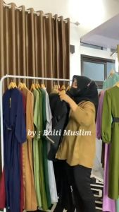 Baju Couple Pasangan Gamsko BM-79 Baju Lebaran Couple Gamis Couple Pasangan