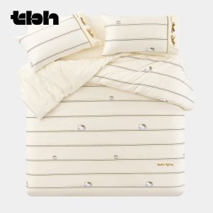 T-B-H | Hello Kitty Design 4-Piece Bedding Set Cotton Satin Print
