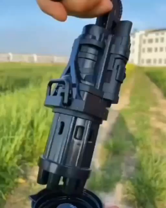 ( 1 PCS ) PISTOL ELEKTRIK BUBBLE MESIN GELEMBUNG SABUN GATLING GUN MAINAN ANAK