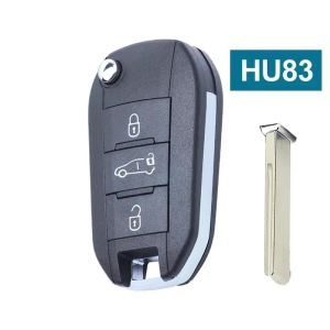 433 MHz 46 Chip Flip Remote Car Key HU83 VA2 Blade For Peugeot 208 2008 301 308 508 5008 For Citroen C-Elysee C4-Cactus Hella