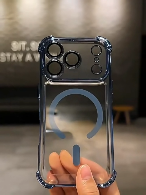 Ready stok ip 17 Orange Case for iPhone 17 16 15 14 13 pro max TPU Shockproof Airbag Clear Acrylic