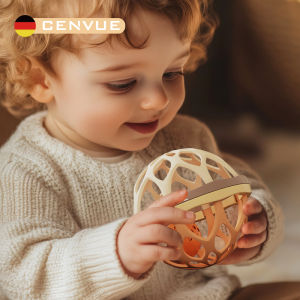 CENVUE Baby Handheld Ball Rattles Toys Infant Teeth Gel Chewable Grip Training Manhattan Teether Toy for 0-18 Months Old Kids
