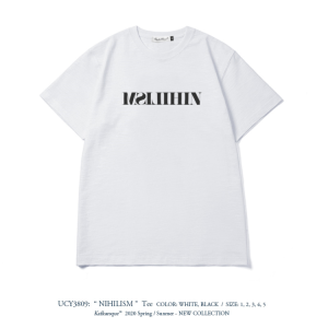 Undercover Bảng Chữ Cái Tiếng Anh Cầu Cao Lá Chắn Nam Nữ Cổ Tròn Áo Thun Nữ Tay Ngắn Kafkaesque Phong Cách Punk Vải Len Cotton