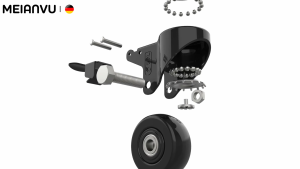 1.5-inch / 2-inch -4 heavy-duty flat-bottom brake wheels silent soft rubber swivel casters with brakes swivel casters trolley furniture replacement casters