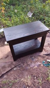 mej aqurium meja serbaguna meja full kayu jati belanda siap pakai panjang 60cm lebar 30cm tinggi 50cm coklatt