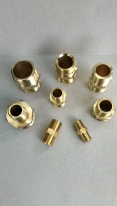 Compo 5 cái Kép đồng thau nối hai đầu ren ngoài