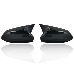 For Toyota Corolla 2019 2020 2pcs facelifted Excellent modified Rearview Bright black Carbon Fiber Pattern Mirror Cover caps