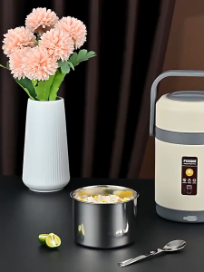 sg【READY STOCK】1.6/2.0L Lunch Box USB Electric Heating Stainless Steel Lunch Box Lunch Food Heater Bento Insulated Box