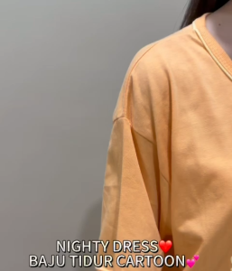 Baju Nighty Cartoon/Baju Tidur Cartoon 100% Cotton/Women Cartoon Sleep Dress Pyjamas/Cartoon Pajamas Cotton/New Arrival