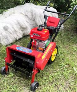 Scarifier gasoline Micro cultivator rotary cultivator 4-stroke mower 7.5HP rotary tiller The handcart lawn mower is widely used in vegetable gardens orchards farmland or flat land.