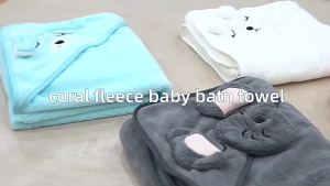 Tuala Mandi Budak Kids Animal Head Towel Cute Baby Bath Towel Children Hoodie Super Soft & Absorbent