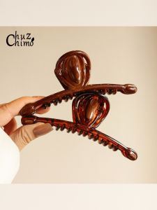 Chu Zhi Mo Korean Retro Oil Painting Hair Clips Large Size Shark Clips for Women Stylish Sensation Daily Commute Suitable