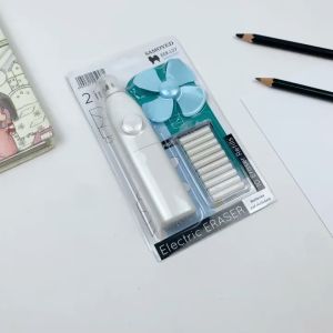 SAMOYED EER-L37 Penghapus Pensil Elektrik Otomatis / Kipas Kecil / Electric Eraser / Mini Fan 2 in 1