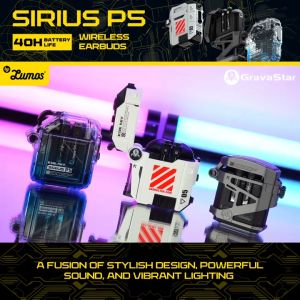 Gravastar SIRIUS P5 Wireless Bluetooth VER 5.2 Wireless Earbuds 40H Battery Life IPX4 Water Resistant 4 Color RGB
