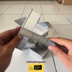 Loyang Persegi Panjang Kue Brownies Panggang  Tinggi 4cm Bahan Almunium Cetakan Brownies Panggang