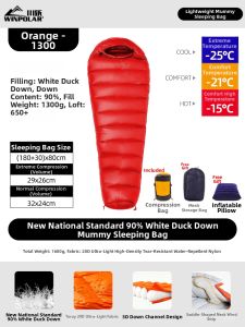 Winpolar | New Standard Down Sleeping Bag Portable