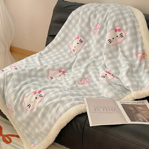 Milk Velvet Blanket Office Nap Blanket Fall and Winter Young Adult Thick Lambskin Sofa Blanket Bed Blanket