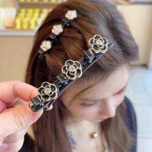 【Free Shipping】2023 New Retro Flower Braiding Artifact Bangs Hairpin Hair Clip for Women Side Clip Makeup Styling Hairpin Headdress
