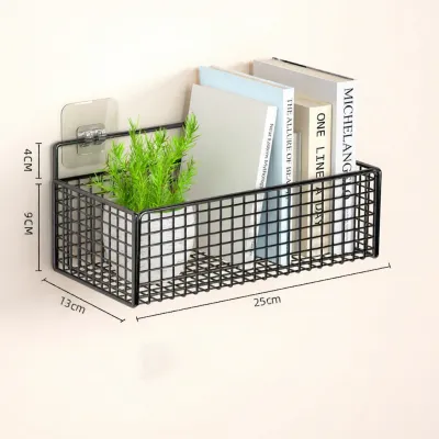 Wall-mounted Wooden Shelf No Drilling