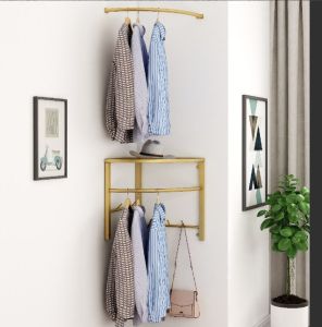 Hanger Wall Hanging Bedroom Corner Storage Rack Wall Corner Storage Rack Punch-free Household Simple Clothes Rack Single Rod