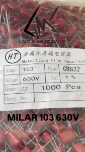 1000 BUAH MILAR 103 630V MILAR 103J 630VOLT KAPASITOR MILAR MYLAR 103 UPS
