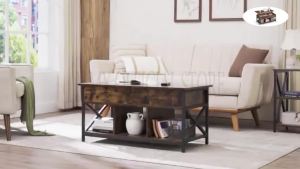 SUNNY  โต๊ะกลางปรับระดับได้ โต๊ะทำงาน ฝาปรับระดับได้ มีพื้นที่เก็บของภายในโต๊ะ โต๊ะเดียวใช้ได้หลายอย่าง