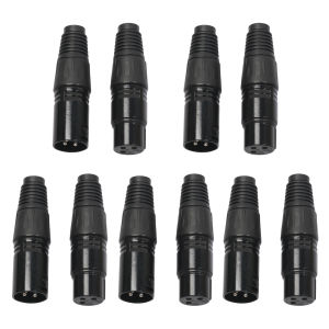 【New Arrival】 5Pairs Audio Microphone Cable Connector Mini 3Pin XLR Male/Female Plug Socket Connector Replacement  for Audio Equipment