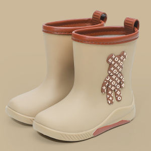 Rain Boots Japanese Style Childrens Rain Boots Non-Slip Rain Boots Girl Student Baby Boots Cute Girl Anti-Slip Rain Boots Womens