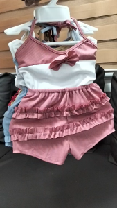 Katty Backless top and Ruffles Short for Baby Girl 0-6 months (random color)