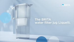 BRITA Water Filter Jug Liquelli 2.2L FREE 1x Filter Cartridge - Slim & Compact Fridge Pitcher with Smart Light LED [Model: 1054337]
