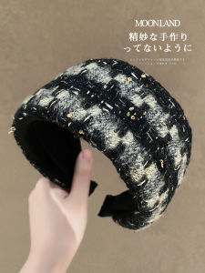 Wide Brim Woolen Hair Clip Womens New Style Face Washing Hairband Daily Outdoor Wear Anti Hair Headband Fashionable Sensation