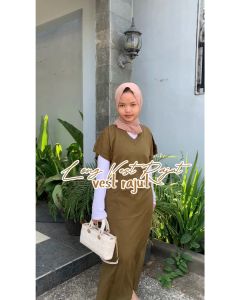 Gaudy - Vest Rompi Rajut Panjang Wanita Dewasa Model Tanpa Lengan Fashion Korean Style Kekinian