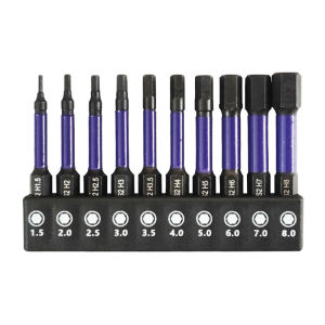 10 Piece Hex Head Wrench Drill Bit Set 1/4" Quick - Release Shank Magnetic Screwdriver Bits Bit Impact Hex Head Screwdriver Bit
